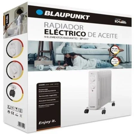Blaupunkt BP1017 Radiador de Aceite 2000W 9 Elementos